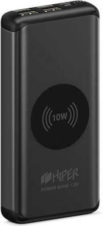 Внешний аккумулятор HIPER nano X2 Li-Pol 20000 mAh Type-C с беспроводной зарядкой QC Grey