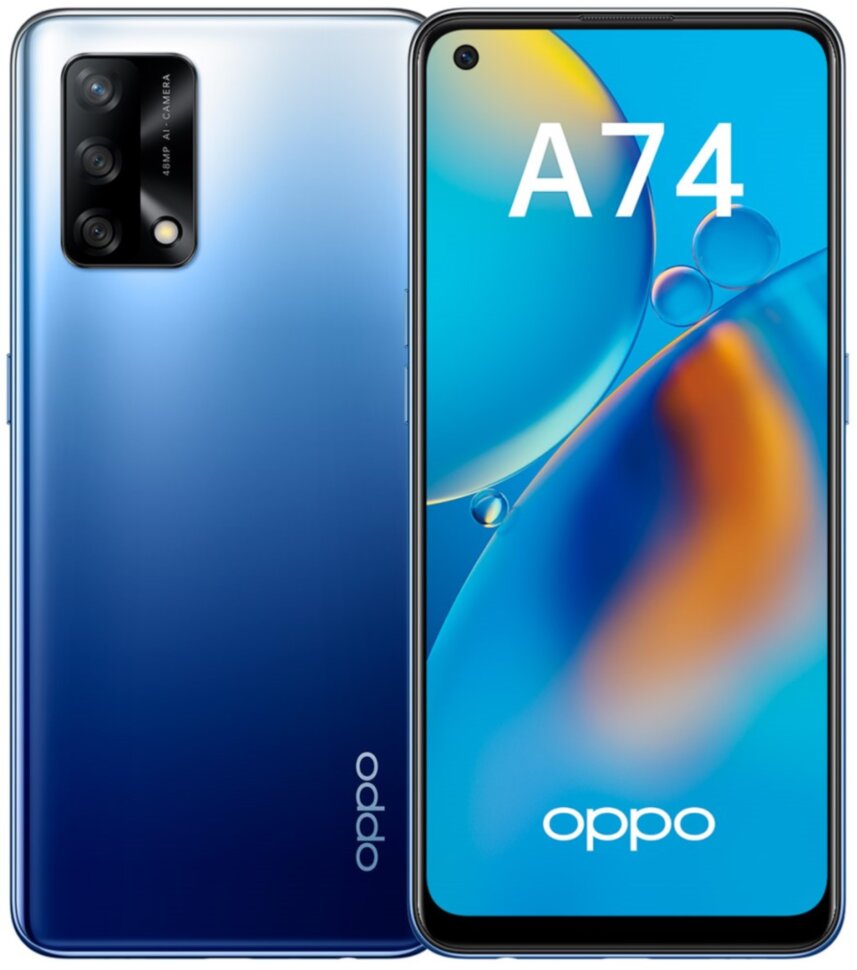 Смартфон OPPO A74 4/128Gb Blue купить в интернет-магазине | каталог Евросеть