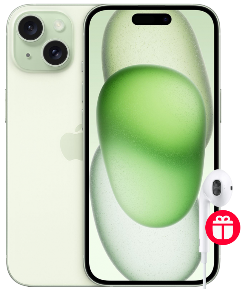 Смартфон Apple iPhone 15 Plus 128Gb eSIM + SIM Зеленый Смартфон Apple iPhone 15 Plus 128Gb eSIM + SIM Зеленый