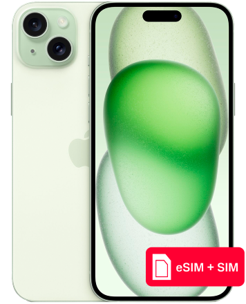 Смартфон Apple iPhone 15 Plus 128Gb eSIM + SIM Зеленый