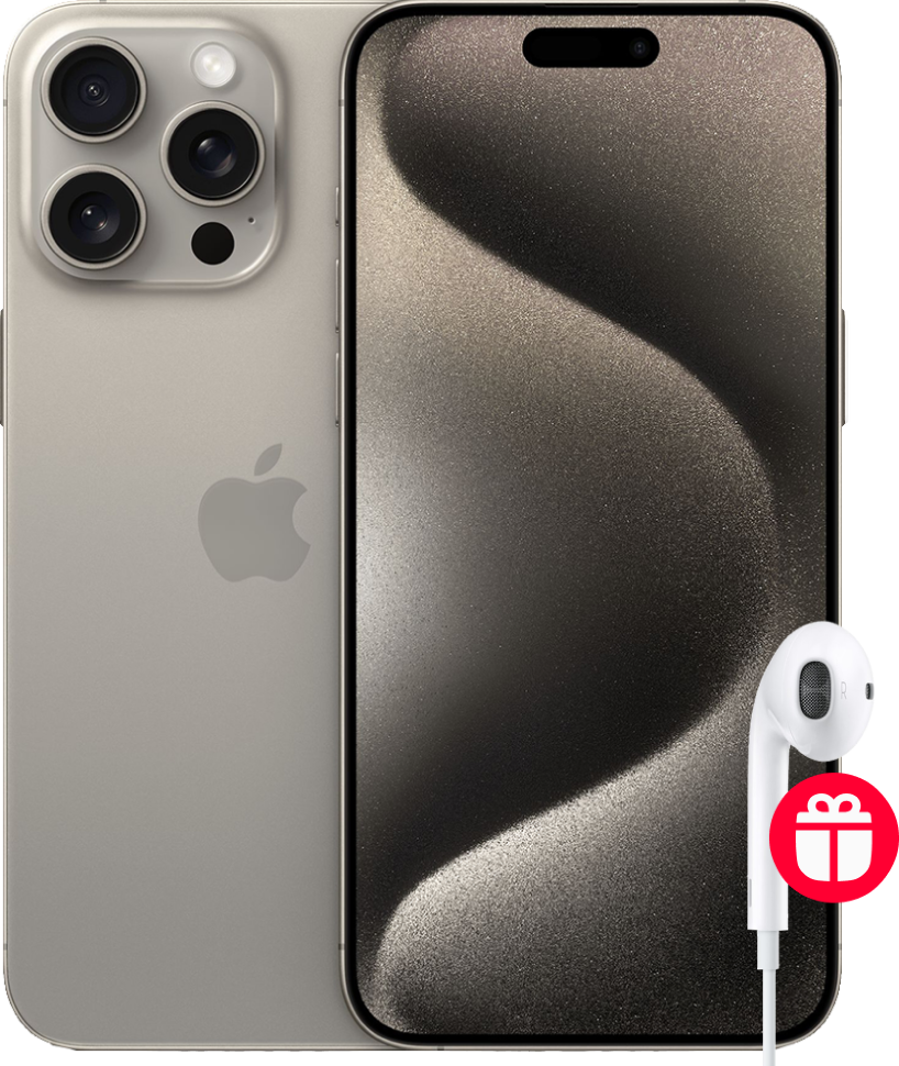 Смартфон Apple iPhone 15 Pro 256Gb SIM + SIM Натуральный титан Смартфон Apple iPhone 15 Pro 256Gb SIM + SIM Натуральный титан