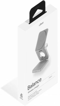 Беспроводное зарядное устройство uBear Balance Серебряное