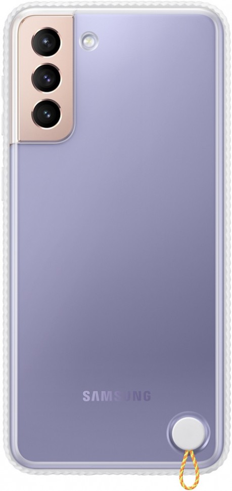 Клип-кейс Samsung Galaxy S21 Plus Clear Protective Cover прозрачный с белой рамкой (EF-GG996CWEGRU) Клип-кейс Samsung Galaxy S21 Plus Clear Protective Cover прозрачный с белой рамкой (EF-GG996CWEGRU)