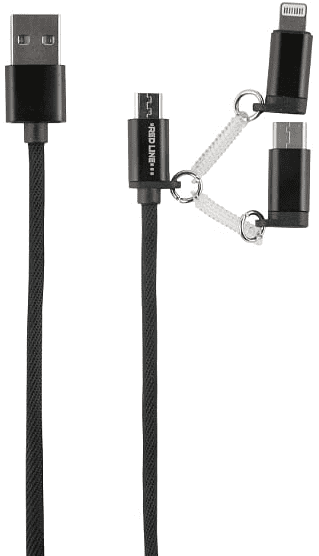 Дата-кабель RedLine LX09 USB A-Micro+переходники Black Дата-кабель RedLine LX09 USB A-Micro+переходники Black