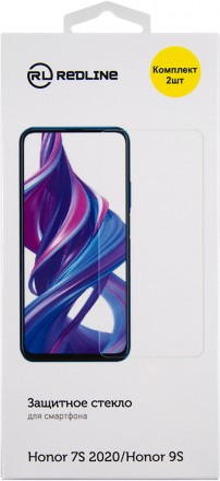 Стекло защитное RedLine Honor 9S/Honor 7S прозрачное 2 шт