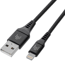 Дата-кабель Rocket Contact USB-A - Lightning 1м оплётка нейлон Черный
