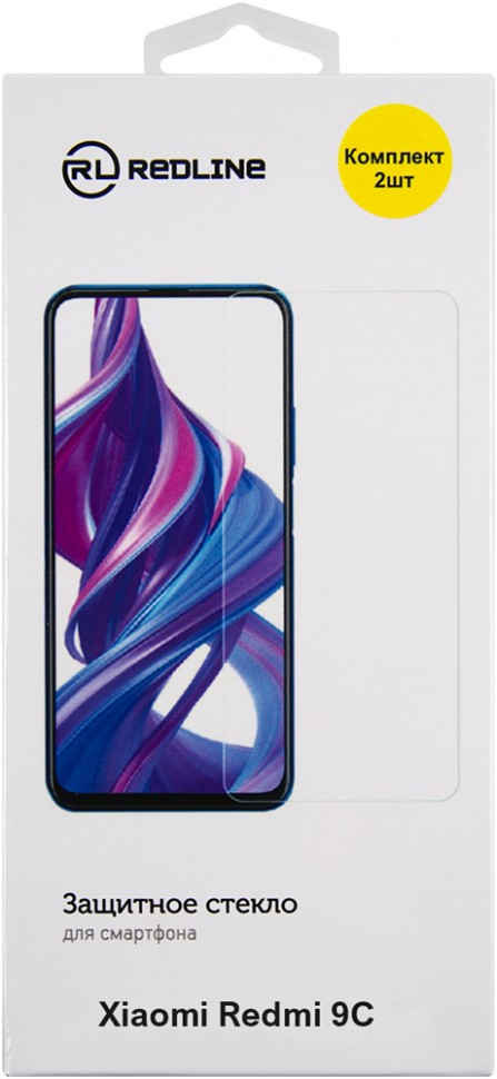 Стекло защитное RedLine Xiaomi Redmi 9C прозрачное 2 шт Стекло защитное RedLine Xiaomi Redmi 9C прозрачное 2 шт