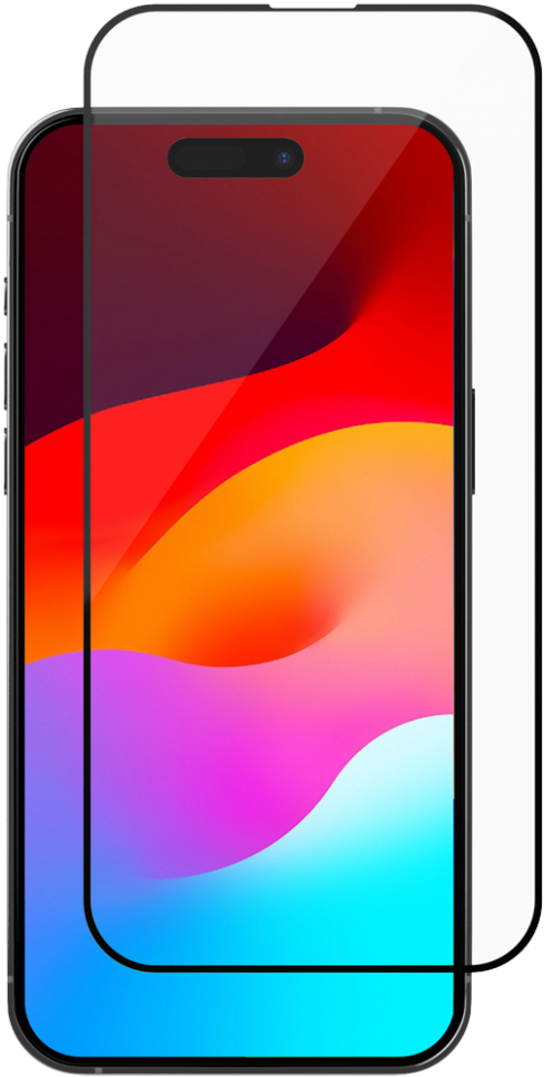 Стекло защитное Rocket Edge 3D Cover для iPhone 15 Plus Черная рамка