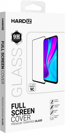 Стекло защитное Hardiz Xiaomi Redmi 9C черная рамка