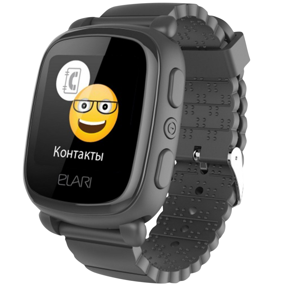 Детские часы Elari KidPhone 2 с GPS трекером Black
