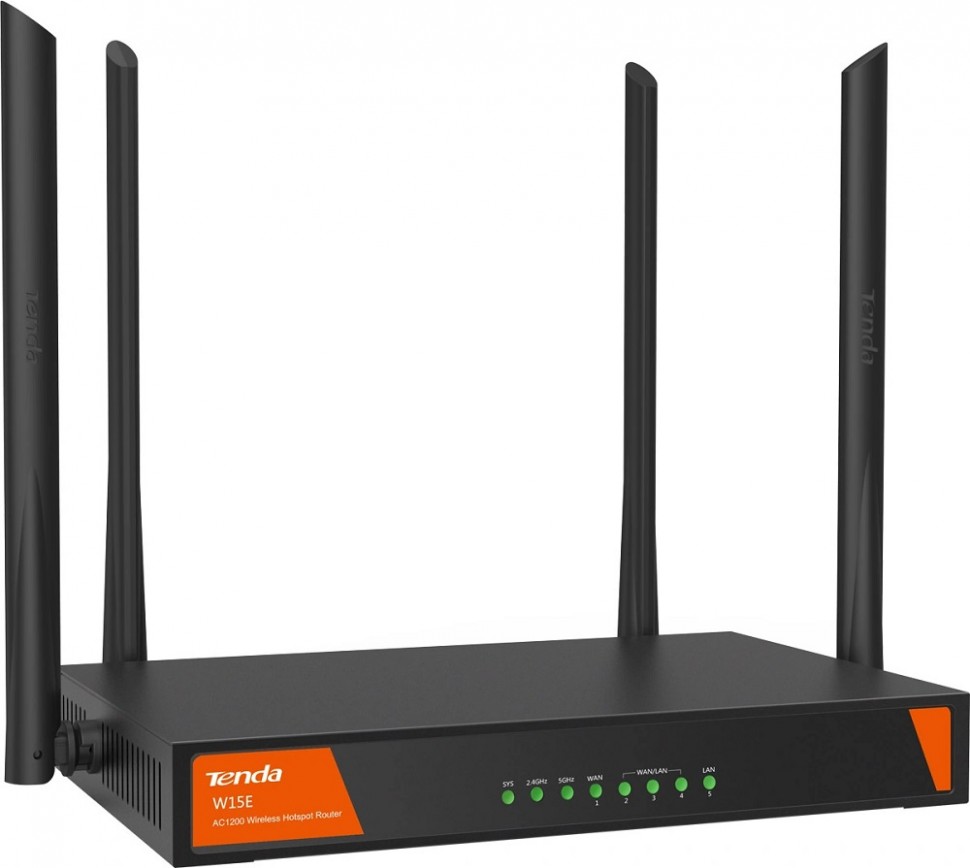 Роутер Tenda W15E Black Роутер Tenda W15E Black