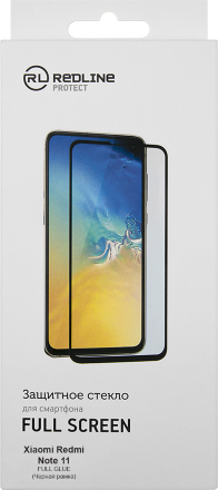 Стекло защитное RedLine Xiaomi Redmi Note 11 черная рамка