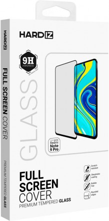 Стекло защитное Hardiz Xiaomi Redmi Note 9 Pro черная рамка