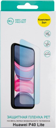 Пленка защитная RedLine Huawei P40 Lite PET прозрачная 2 шт