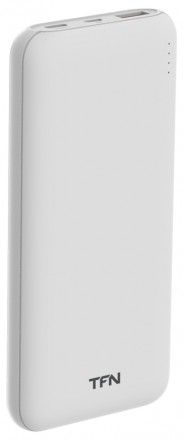 Внешний аккумулятор TFN Slim Duo2 10000mAh c функцией Power Delivery White