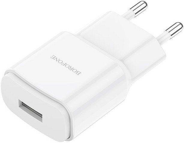 СЗУ Borofone BA48A Orion 1xUSB2.1А дата-кабель Type-C 1м White