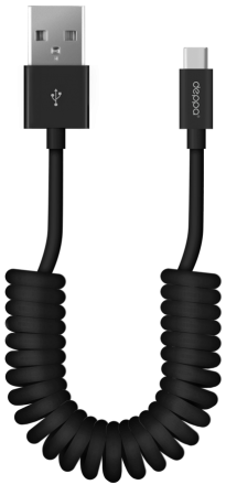 Дата-кабель Deppa USB А-Type C 2A витой Black