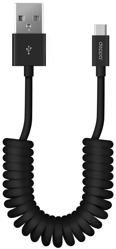 Дата-кабель Deppa USB А-Type C 2A витой Black Дата-кабель Deppa USB А-Type C 2A витой Black