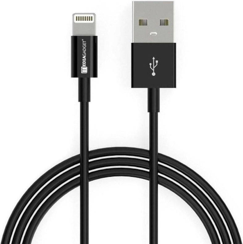 Дата-кабель MediaGadget NL-002M USB-Lightning Apple MFI 1м Black Дата-кабель MediaGadget NL-002M USB-Lightning Apple MFI 1м Black