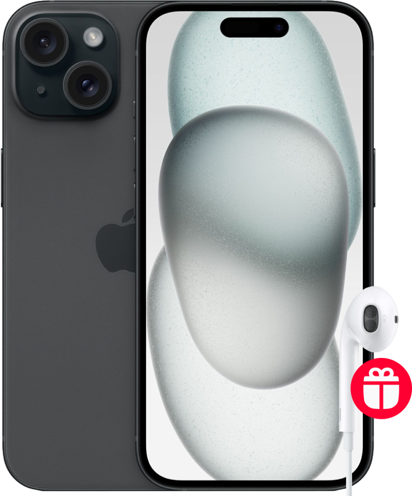 Смартфон Apple iPhone 15 Plus 128Gb SIM + SIM Черный Смартфон Apple iPhone 15 Plus 128Gb SIM + SIM Черный