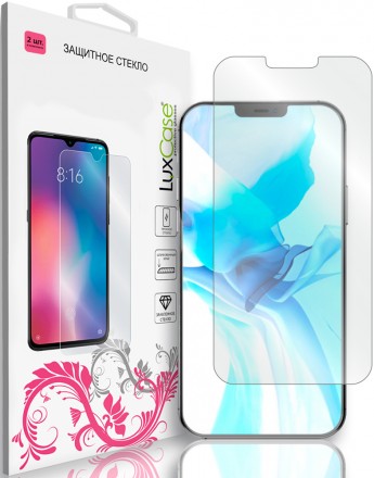 Стекло защитное LuxCase Apple iPhone 12 mini прозрачное 2 шт