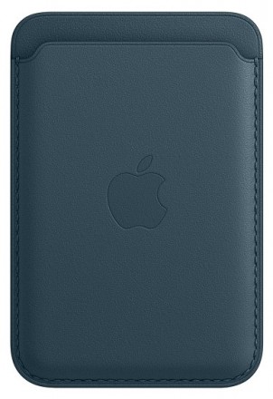 Чехол-бумажник Apple iPhone MagSafe кожаный балтийский синий (MHLQ3ZE/A)