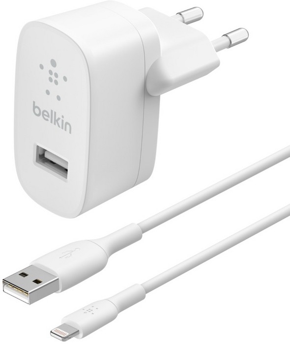 СЗУ Belkin WCA002vf1MWH USB-A 12W+дата-кабель Lightning 1м White СЗУ Belkin WCA002vf1MWH USB-A 12W+дата-кабель Lightning 1м White