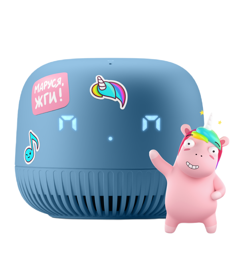 Умная колонка VK Капсула Нео с голосовым помощником Марусей Синяя Умная колонка VK Капсула Нео с голосовым помощником Марусей Синяя