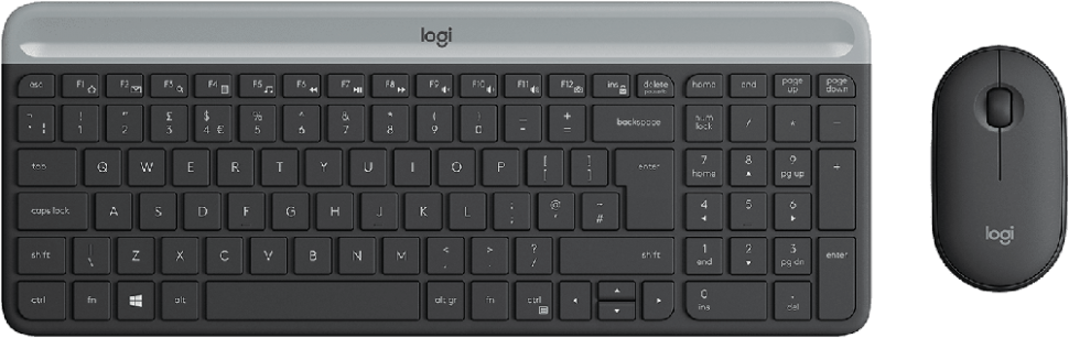 Комплект (клавиатура и мышь) Logitech Slim Wireless Keyboard and Mouse Combo MK470 Graphite Комплект (клавиатура и мышь) Logitech Slim Wireless Keyboard and Mouse Combo MK470 Graphite