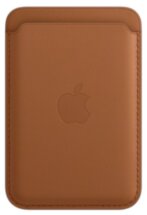Чехол-бумажник Apple iPhone MagSafe кожаный золотисто-коричневый (MHLT3ZE/A)