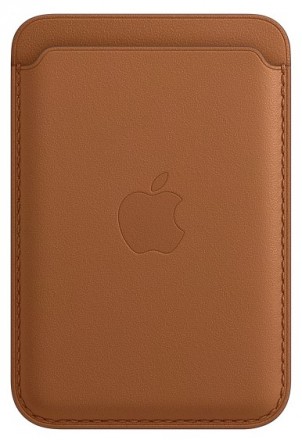 Чехол-бумажник Apple iPhone MagSafe кожаный золотисто-коричневый (MHLT3ZE/A)