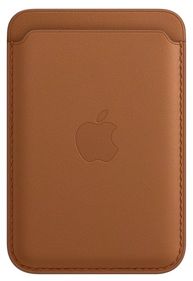 Чехол-бумажник Apple iPhone MagSafe кожаный золотисто-коричневый (MHLT3ZE/A)