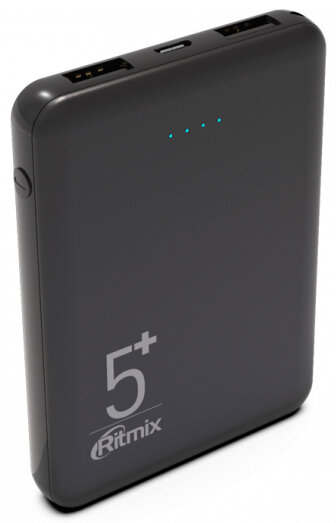 Внешний аккумулятор Ritmix RPB-5000 5000mAh Black Внешний аккумулятор Ritmix RPB-5000 5000mAh Black