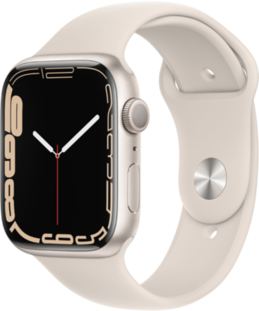 Часы Apple Watch Series 7 GPS 45мм корпус из алюминия сияющая звезда + ремешок Серый (MKN63RU/A)