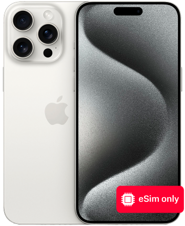 Смартфон Apple iPhone 15 Pro Max 256Gb eSIM only Белый титан
