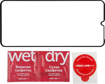 Стекло защитное RedLine Samsung Galaxy A22s черная рамка