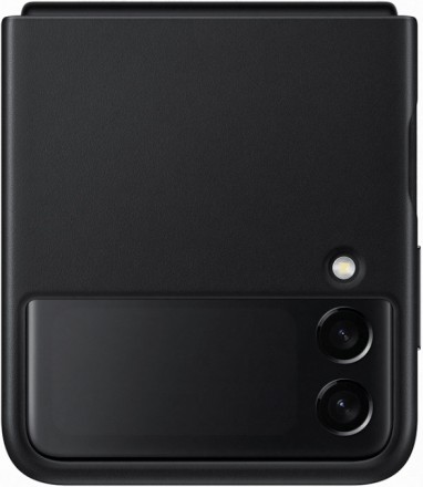 Клип-кейс Samsung Galaxy Z Flip3 Leather Cover Black (EF-VF711LBEGRU)