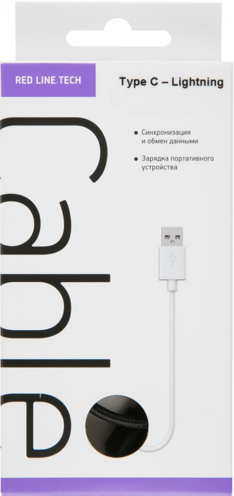 Дата-кабель RedLine Type-C-Lightning Black Дата-кабель RedLine Type-C-Lightning Black