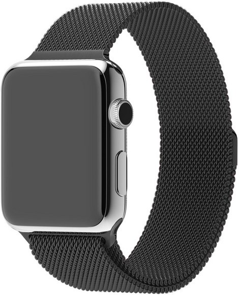 Ремешок для умных часов Krutoff Milanese для Apple Watch 38/40mm Black