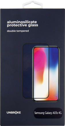 Стекло защитное UNBROKE Samsung Galaxy A03s черная рамка