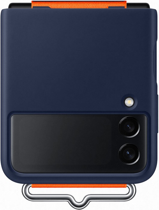 Клип-кейс Samsung Galaxy Z Flip3 Silicone Cover с ремнем Deep Blue (EF-GF711TNEGRU) Клип-кейс Samsung Galaxy Z Flip3 Silicone Cover с ремнем Deep Blue (EF-GF711TNEGRU)