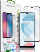Стекло защитное LuxCase Realme C21 черная рамка