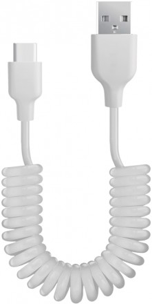 Дата-кабель TFN USB-A - USB-C витой, 2А, 1,2м White