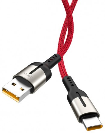 Дата-кабель HOCO U68 Gusto Type-C 5А Red