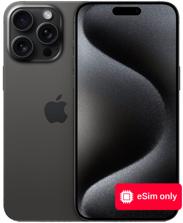 Смартфон Apple iPhone 15 Pro Max 256Gb eSIM only Черный титан