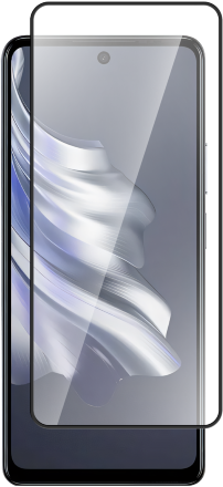 Стекло защитное для TECNO Spark 20 Pro Черная рамка