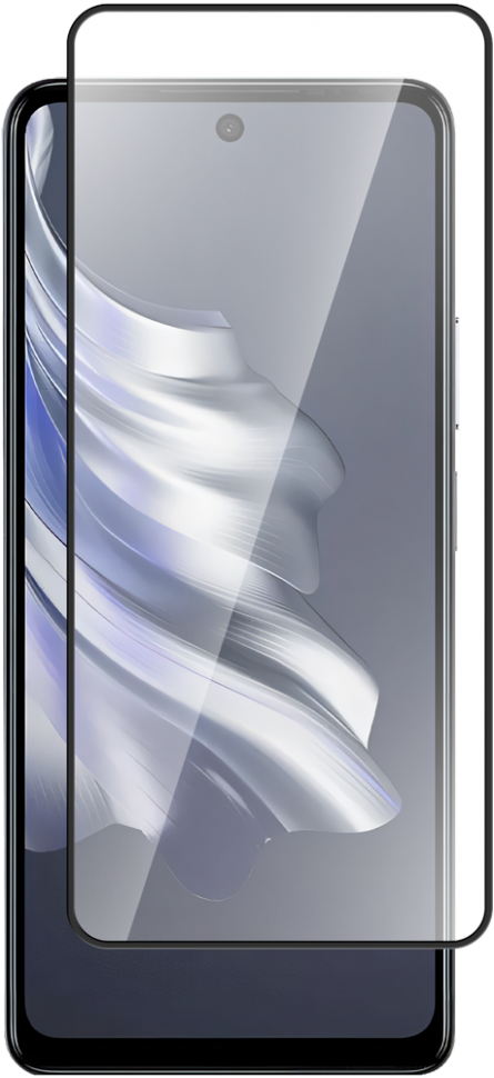Стекло защитное для TECNO Spark 20 Pro Черная рамка Стекло защитное для TECNO Spark 20 Pro Черная рамка