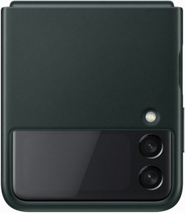 Клип-кейс Samsung Galaxy Z Flip3 Leather Cover Dark Green (EF-VF711LGEGRU)