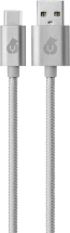 Дата-кабель uBear Cord USB-C-USB-A 1,2 м Серый