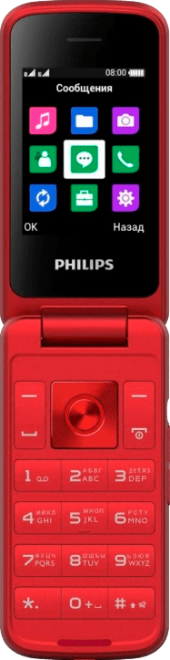 Мобильный телефон Philips Xenium E255 Dual sim Red Мобильный телефон Philips Xenium E255 Dual sim Red